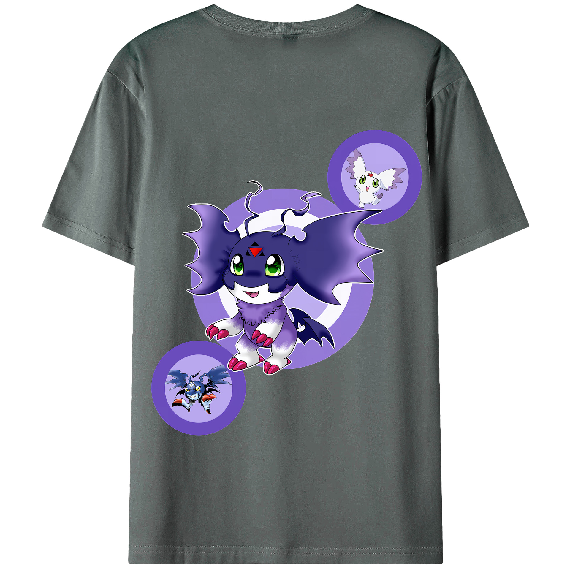 （画像用） Digimon デジタルモンスター/デジモン 綿100％半袖Tシャツ（背面プリント）
